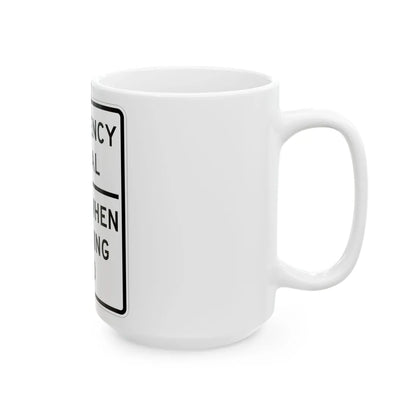 MUTCD-TX R10-14T (Texas) (Road Sign) White Coffee Mug - Go Mug Yourself