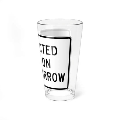 MUTCD-TX R10-9T (Texas) (Road Sign) Pint Glass 16oz - Go Mug Yourself