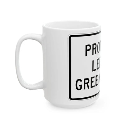 MUTCD-TX R10-9T (Texas) (Road Sign) White Coffee Mug - Go Mug Yourself