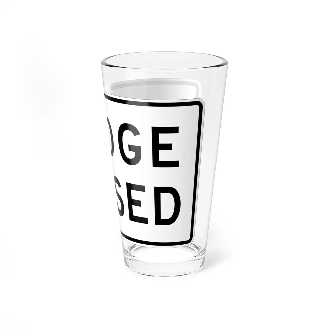 MUTCD-TX R11-2aT (Texas) (Road Sign) Pint Glass 16oz - Go Mug Yourself