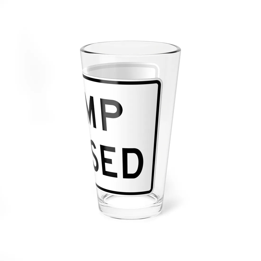 MUTCD-TX R11-2bT (Texas) (Road Sign) Pint Glass 16oz - Go Mug Yourself
