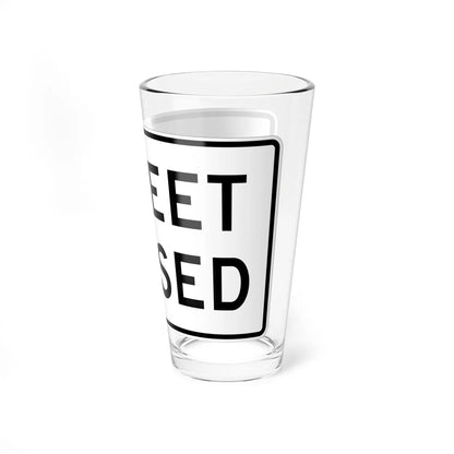 MUTCD-TX R11-2cT (Texas) (Road Sign) Pint Glass 16oz - Go Mug Yourself
