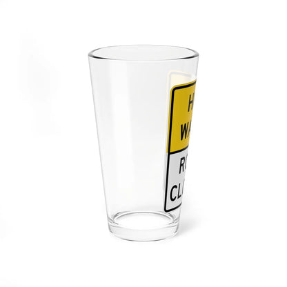 MUTCD-TX R11-5aT (Texas) (Road Sign) Pint Glass 16oz - Go Mug Yourself