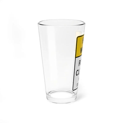 MUTCD-TX R11-5bT (Texas) (Road Sign) Pint Glass 16oz - Go Mug Yourself