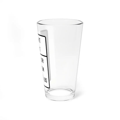 MUTCD-TX R12-2bT (Texas) (Road Sign) Pint Glass 16oz - Go Mug Yourself