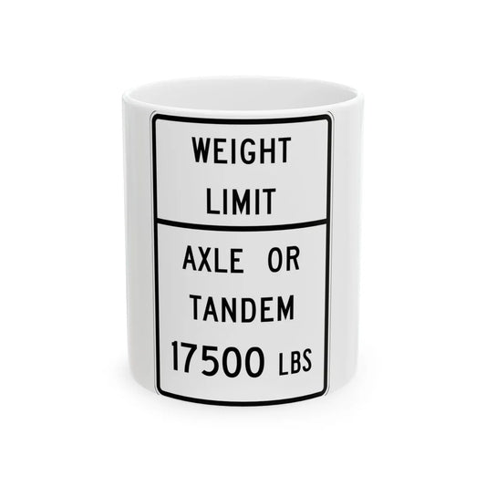 MUTCD-TX R12-2bT (Texas) (Road Sign) White Coffee Mug 11oz - Go Mug Yourself
