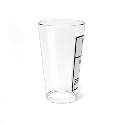 MUTCD-TX R12-2cT (Texas) (Road Sign) Pint Glass 16oz - Go Mug Yourself