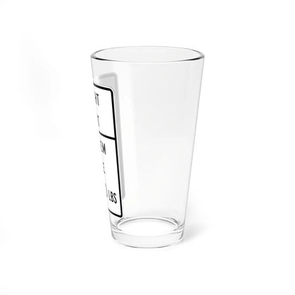 MUTCD-TX R12-2cT (Texas) (Road Sign) Pint Glass 16oz - Go Mug Yourself