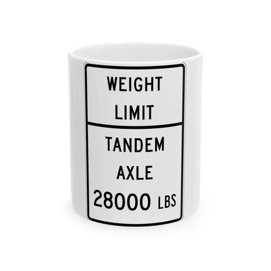 MUTCD-TX R12-2cT (Texas) (Road Sign) White Coffee Mug 11oz - Go Mug Yourself