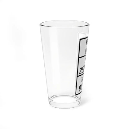 MUTCD-TX R12-4aT (Texas) (Road Sign) Pint Glass 16oz - Go Mug Yourself