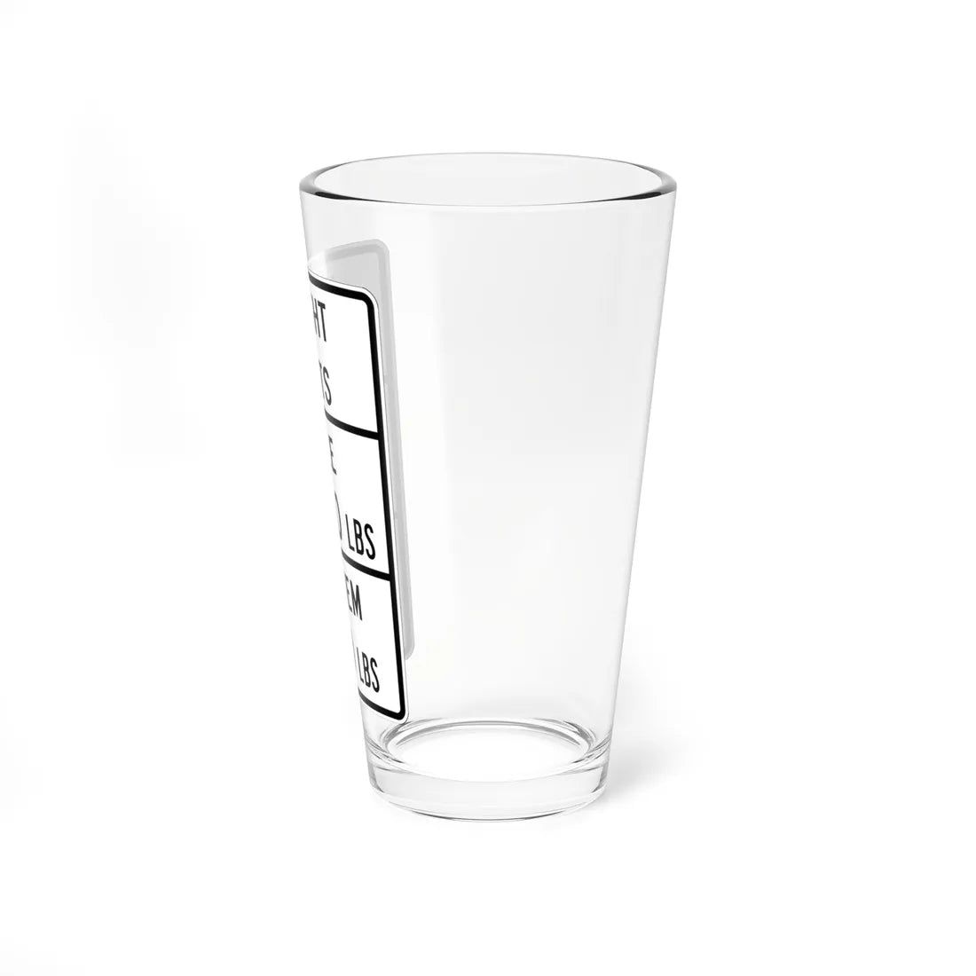 MUTCD-TX R12-4aT (Texas) (Road Sign) Pint Glass 16oz - Go Mug Yourself