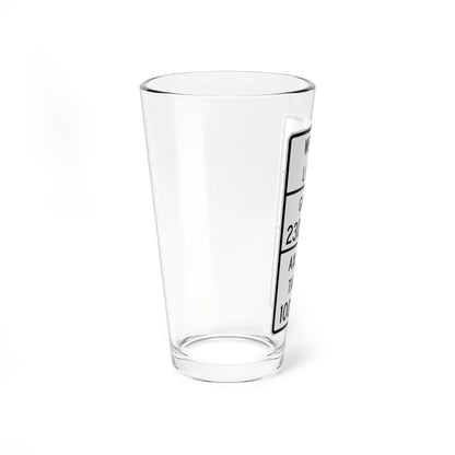 MUTCD-TX R12-4bT (Texas) (Road Sign) Pint Glass 16oz - Go Mug Yourself
