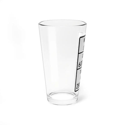 MUTCD-TX R12-4cT (Texas) (Road Sign) Pint Glass 16oz - Go Mug Yourself