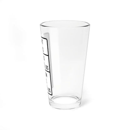 MUTCD-TX R12-4cT (Texas) (Road Sign) Pint Glass 16oz - Go Mug Yourself