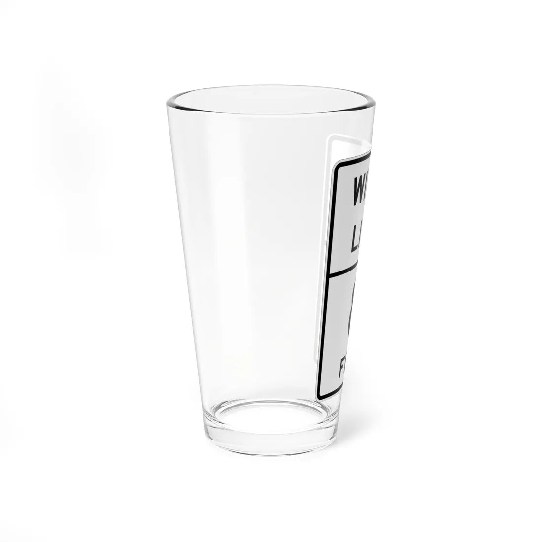 MUTCD-TX R12-9T (Texas) (Road Sign) Pint Glass 16oz - Go Mug Yourself