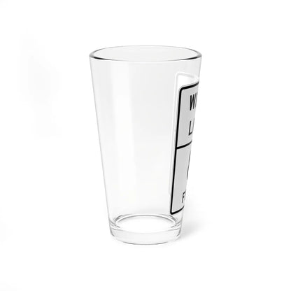 MUTCD-TX R12-9T (Texas) (Road Sign) Pint Glass 16oz - Go Mug Yourself