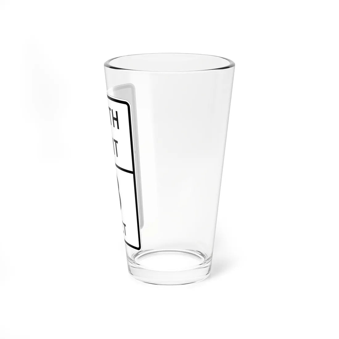 MUTCD-TX R12-9T (Texas) (Road Sign) Pint Glass 16oz - Go Mug Yourself