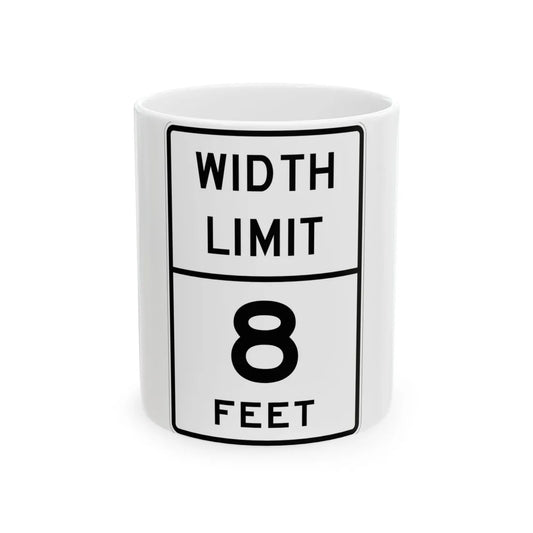 MUTCD-TX R12-9T (Texas) (Road Sign) White Coffee Mug 11oz - Go Mug Yourself