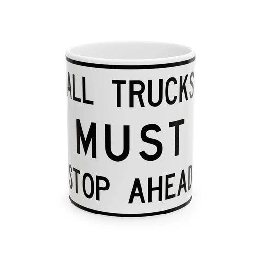 MUTCD-TX R13-1aT (Texas) (Road Sign) White Coffee Mug 11oz - Go Mug Yourself