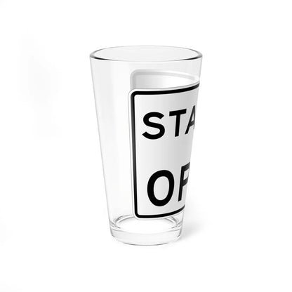MUTCD-TX R13-7aTP (Texas) (Road Sign) Pint Glass 16oz - Go Mug Yourself