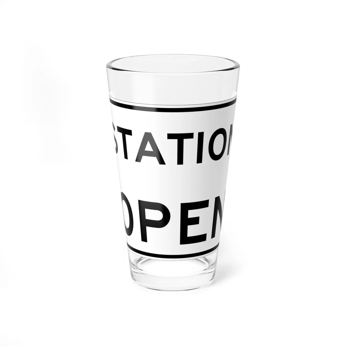 MUTCD-TX R13-7aTP (Texas) (Road Sign) Pint Glass 16oz - Go Mug Yourself