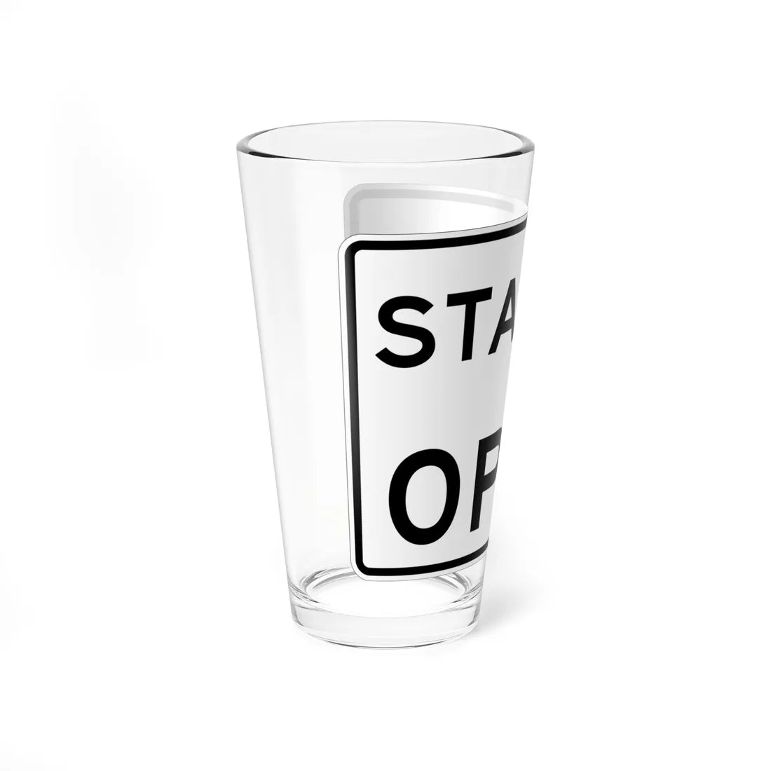 MUTCD-TX R13-7aTP (Texas) (Road Sign) Pint Glass 16oz - Go Mug Yourself