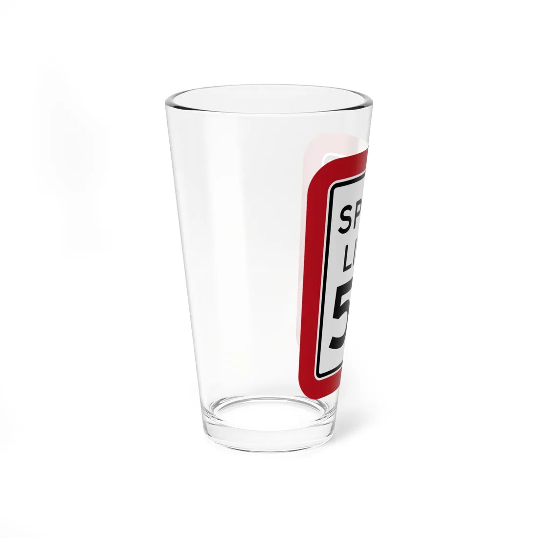 MUTCD-TX R2-1T (Texas) (Road Sign) Pint Glass 16oz - Go Mug Yourself