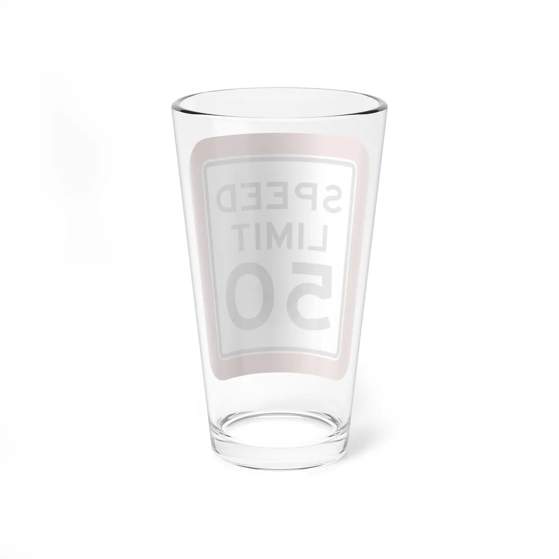 MUTCD-TX R2-1T (Texas) (Road Sign) Pint Glass 16oz - Go Mug Yourself