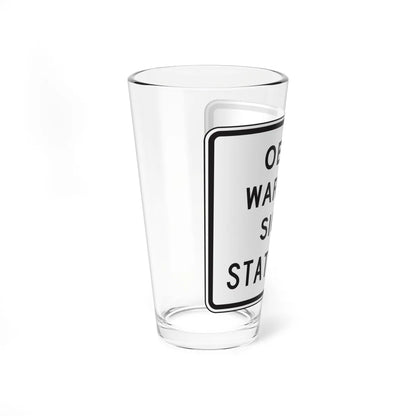 MUTCD-TX R20-3T (Texas) (Road Sign) Pint Glass 16oz - Go Mug Yourself
