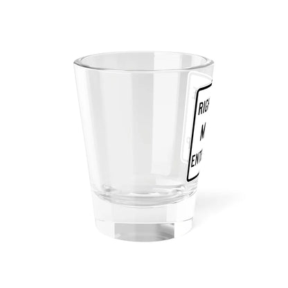 MUTCD-TX R3-33aTR (Texas) (Road Sign) Shot Glass 1.5oz - Go Mug Yourself