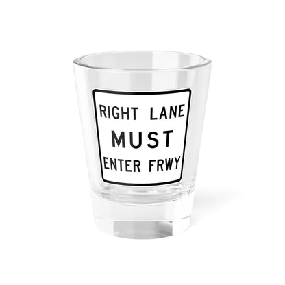 MUTCD-TX R3-33bTR (Texas) (Road Sign) Shot Glass 1.5oz 1.5oz - Go Mug Yourself