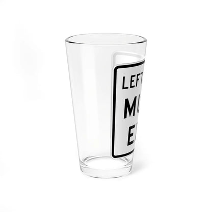 MUTCD-TX R3-33TL (Texas) (Road Sign) Pint Glass 16oz - Go Mug Yourself