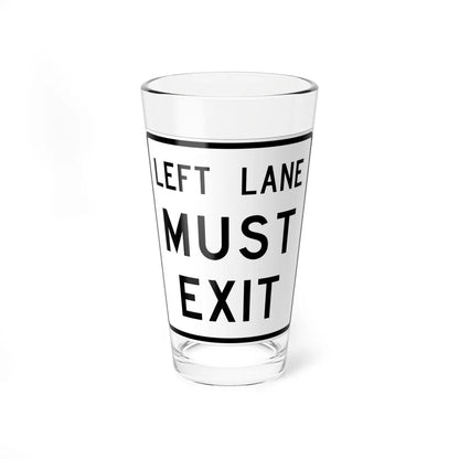 MUTCD-TX R3-33TL (Texas) (Road Sign) Pint Glass 16oz - Go Mug Yourself