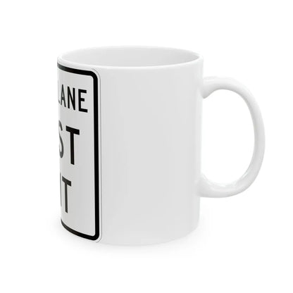 MUTCD-TX R3-33TR (Texas) (Road Sign) White Coffee Mug - Go Mug Yourself