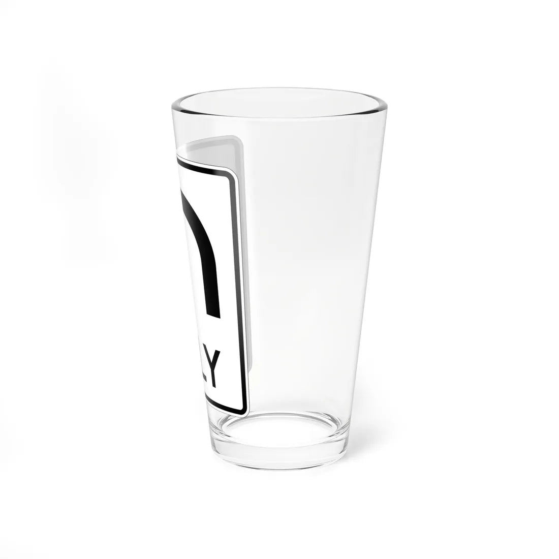 MUTCD-TX R3-8uT (Texas) (Road Sign) Pint Glass 16oz - Go Mug Yourself