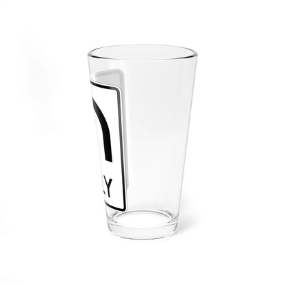 MUTCD-TX R3-8uT (Texas) (Road Sign) Pint Glass 16oz - Go Mug Yourself