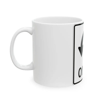 MUTCD-TX R3-8uT (Texas) (Road Sign) White Coffee Mug - Go Mug Yourself