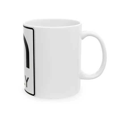 MUTCD-TX R3-8uT (Texas) (Road Sign) White Coffee Mug - Go Mug Yourself