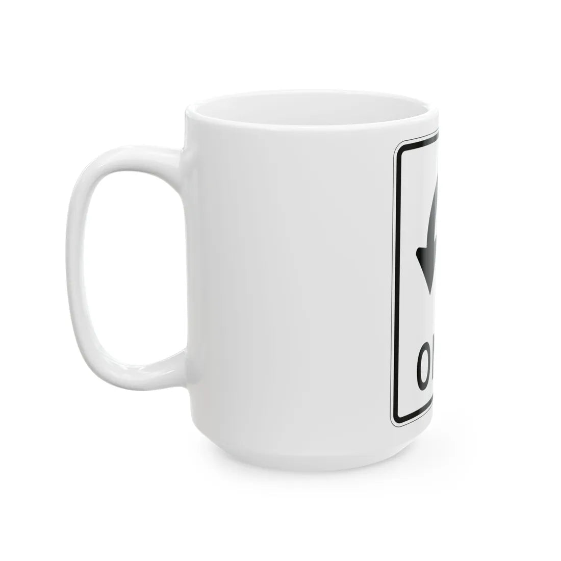 MUTCD-TX R3-8uT (Texas) (Road Sign) White Coffee Mug - Go Mug Yourself