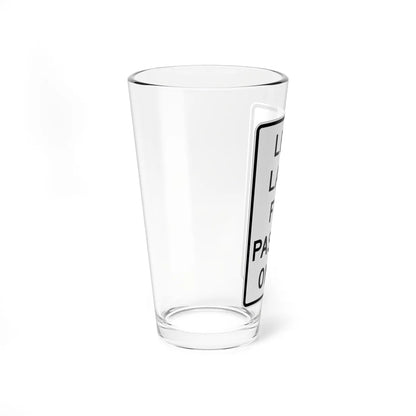 MUTCD-TX R4-2aT (Texas) (Road Sign) Pint Glass 16oz - Go Mug Yourself