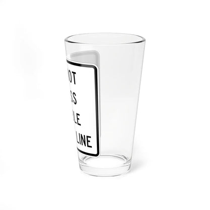 MUTCD-TX R4-3bT (Texas) (Road Sign) Pint Glass 16oz - Go Mug Yourself