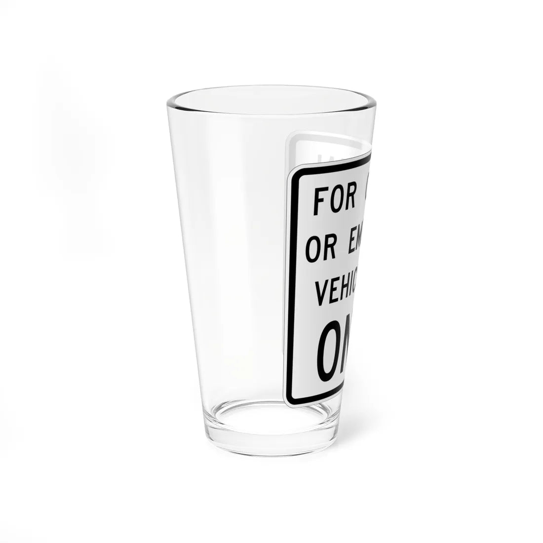 MUTCD-TX R5-11T (Texas) (Road Sign) Pint Glass 16oz - Go Mug Yourself