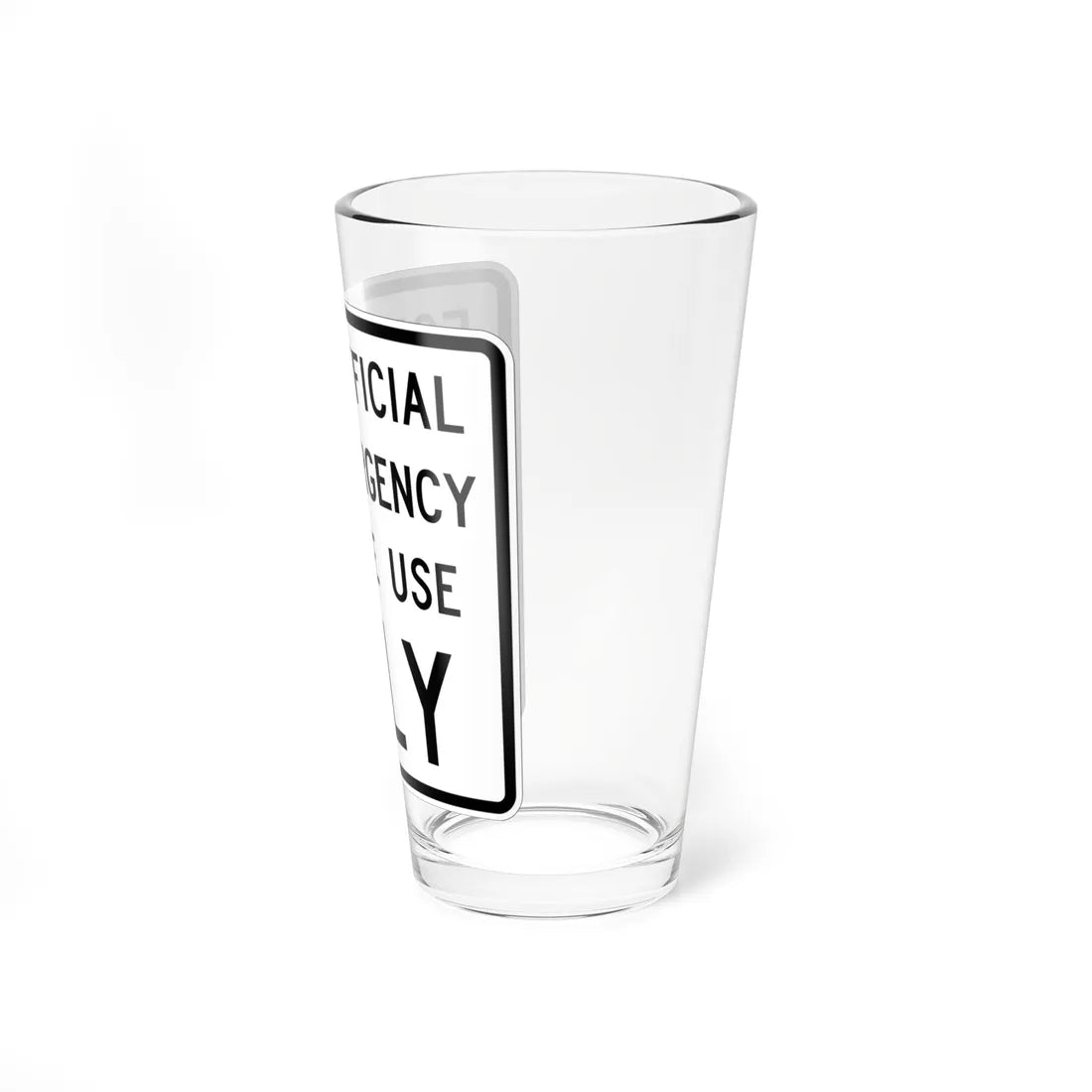 MUTCD-TX R5-11T (Texas) (Road Sign) Pint Glass 16oz - Go Mug Yourself