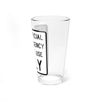 MUTCD-TX R5-11T (Texas) (Road Sign) Pint Glass 16oz - Go Mug Yourself