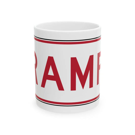 MUTCD-TX R5-1TP (Texas) (Road Sign) White Coffee Mug 11oz - Go Mug Yourself