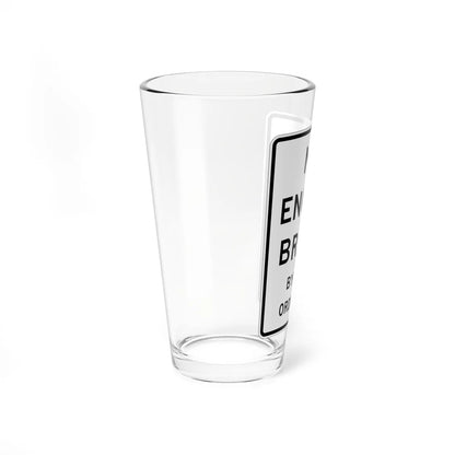 MUTCD-TX R5-4aT (Texas) (Road Sign) Pint Glass 16oz - Go Mug Yourself