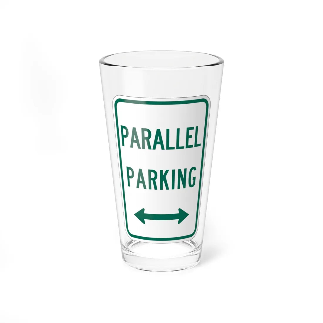 MUTCD-TX R7-11T (Texas) (Road Sign) Pint Glass 16oz 16oz - Go Mug Yourself