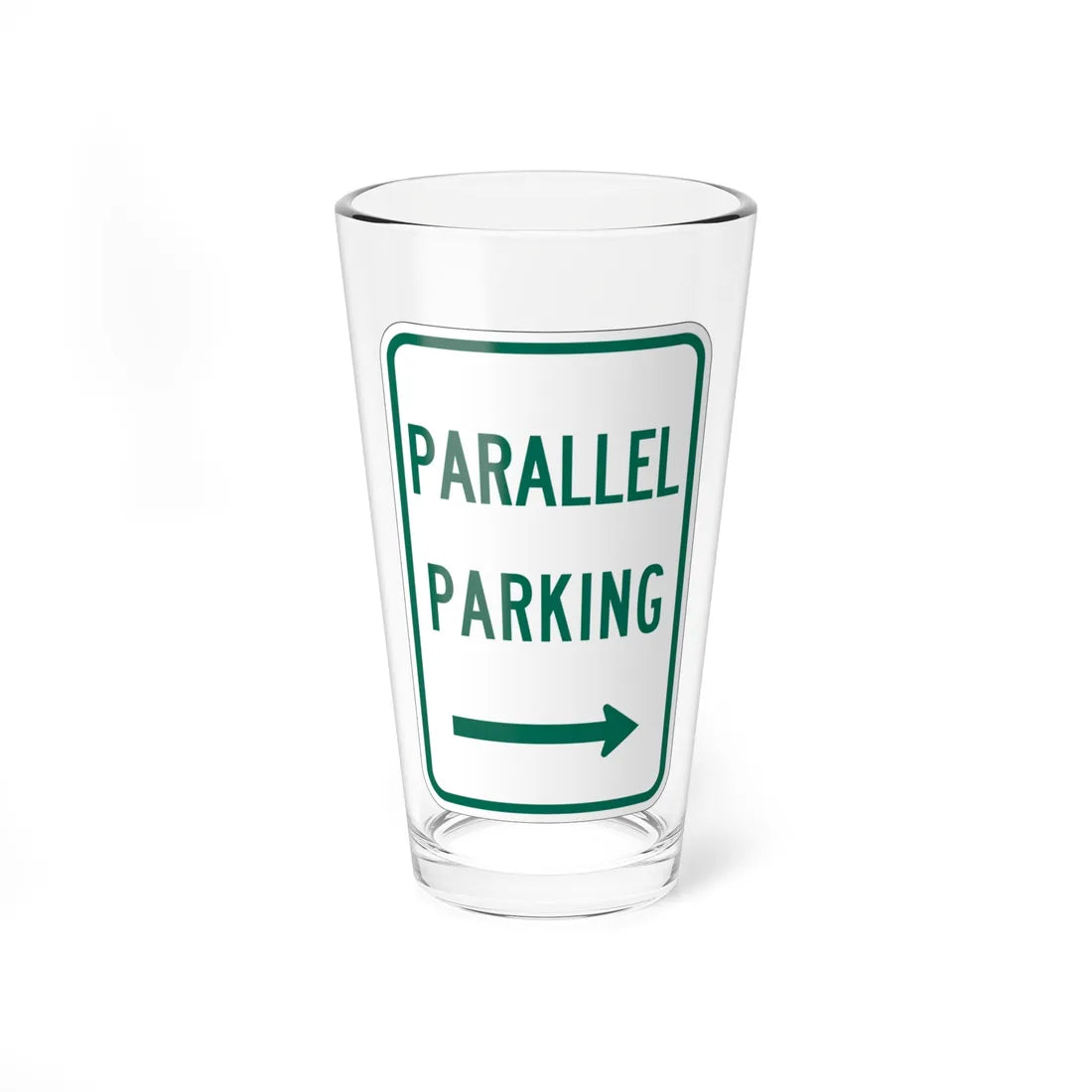MUTCD-TX R7-11TR (Texas) (Road Sign) Pint Glass 16oz 16oz - Go Mug Yourself