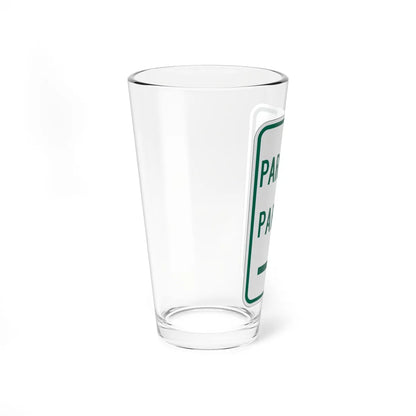 MUTCD-TX R7-11TR (Texas) (Road Sign) Pint Glass 16oz - Go Mug Yourself