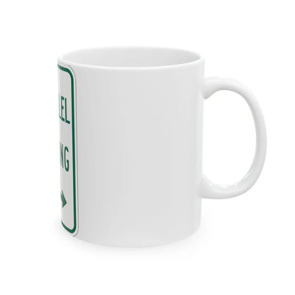 MUTCD-TX R7-11TR (Texas) (Road Sign) White Coffee Mug - Go Mug Yourself